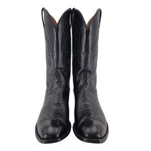 Lucchese San Antonio FrenchToe 1984 Men 11.5E Black Leather Cowboy Western Boots